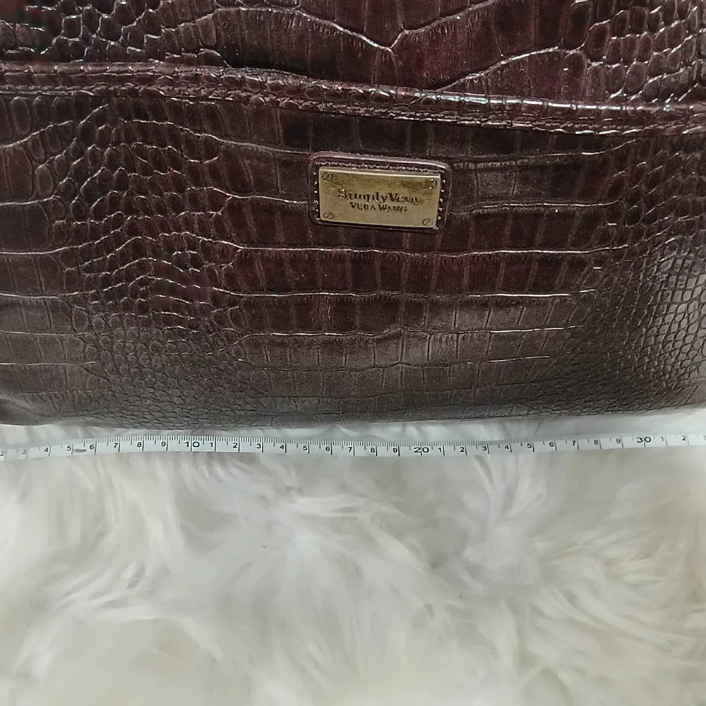 Simply Vera Vera Wang Chocolate Crocodile Shoulder Bag